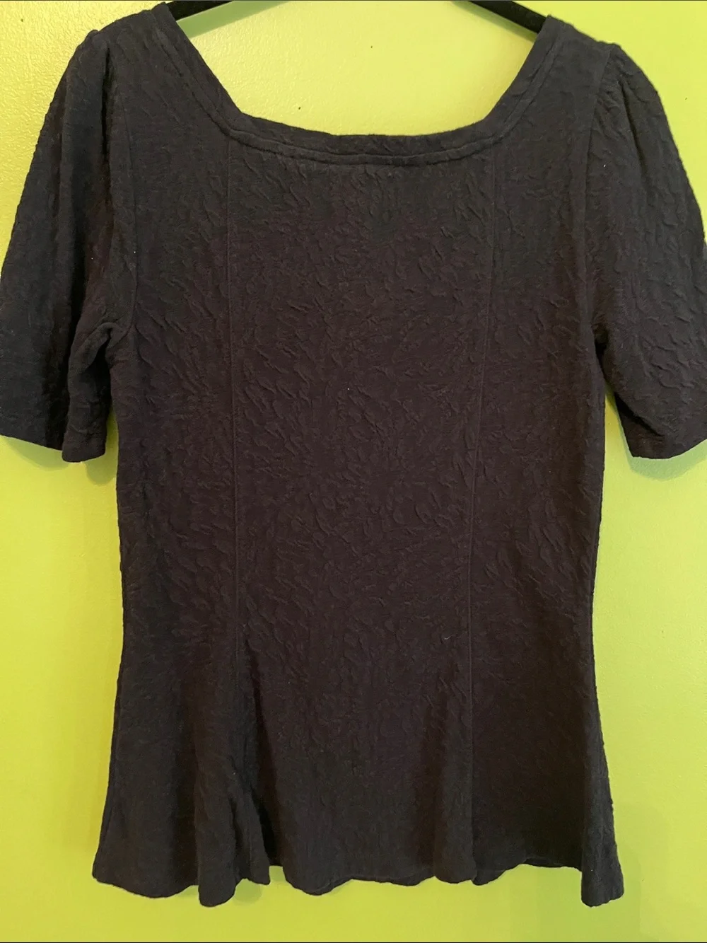 NWOT Anthropologie Textured Fitted Square Neck Tee